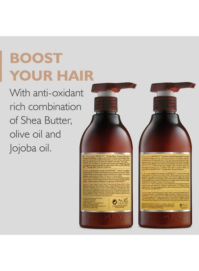 Saryna Key Damage Repair Treatment Shampoo and Conditioner Set with Pure African Shea Butter Hair Conditioner for Dry frizzy Damaged Hair - Moisturizing Hydrating Shampoo for Women, Men (500ml/16.9) - Image 2