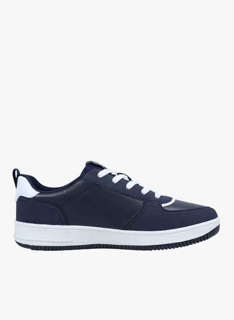 Men's Logo Print Sneakers with Lace-Up Closure - BOSTON III
