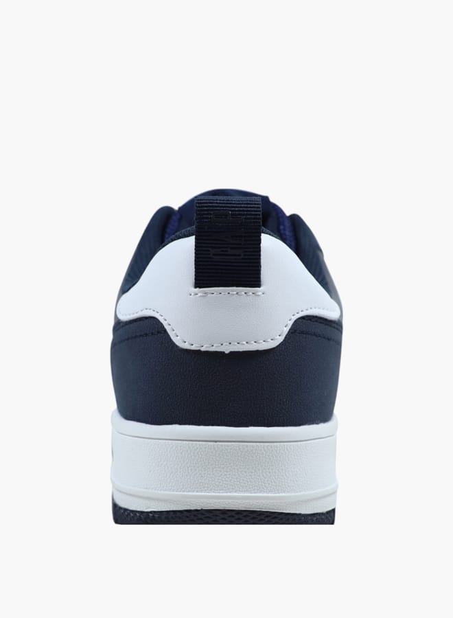 Men's Logo Print Sneakers with Lace-Up Closure - BOSTON III