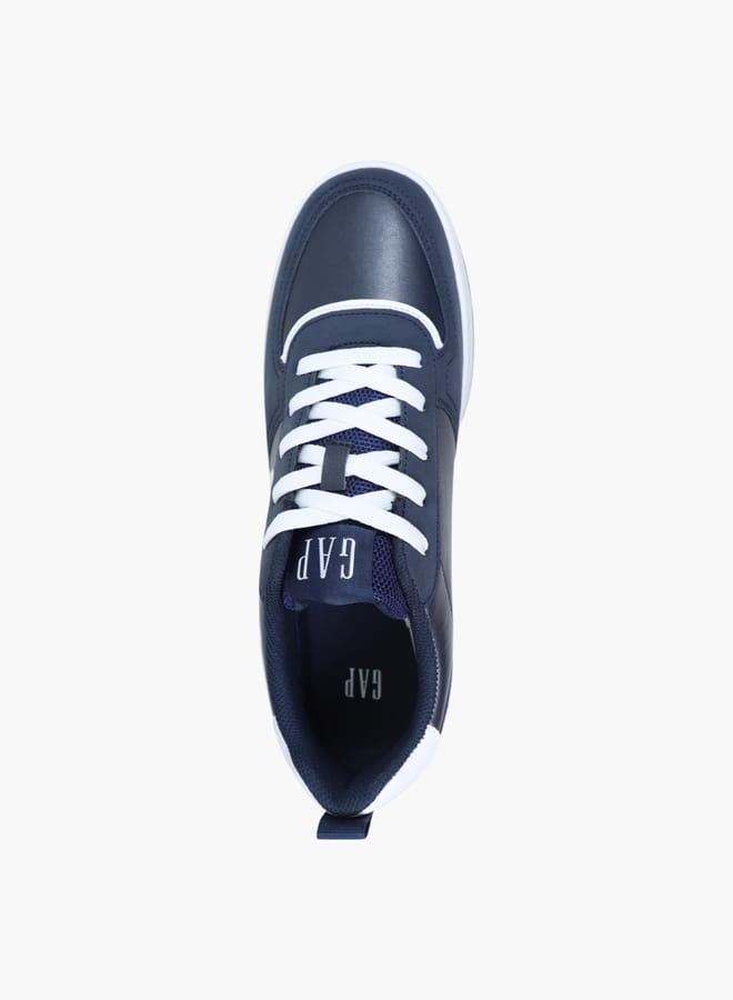 Men's Logo Print Sneakers with Lace-Up Closure - BOSTON III