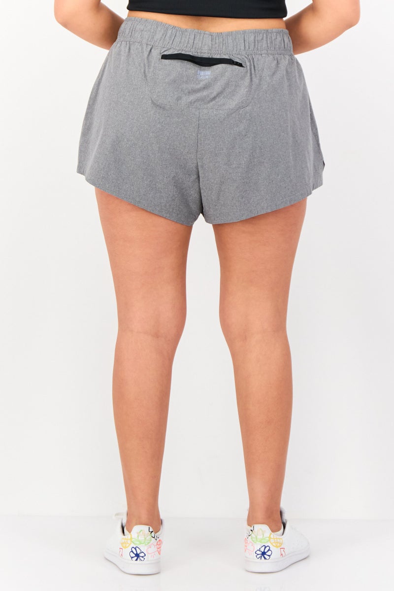 PUMA Women Sportswear Fit Training Shorts, Heather Grey - Image 3
