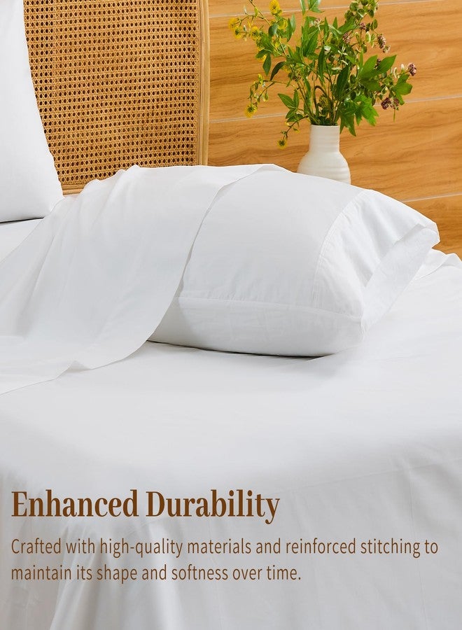 Bedlifes Egyptian Cotton Sheets 1000 Thread Count Queen Size, 4-Piece 16" Deep Pocket - Cooling & Breathable Ultra Soft Bedding for Hotel Comfort (White) - Image 5