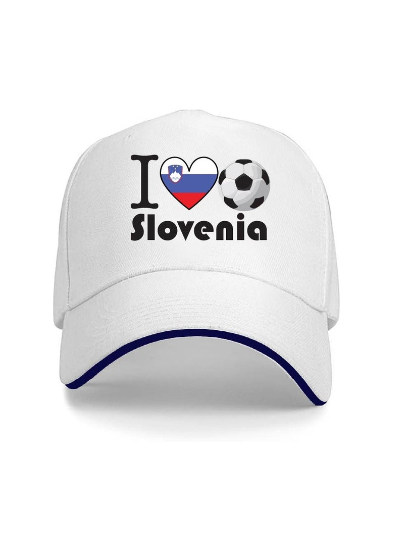 PRINTSHOP4ME Slovenia Unisex Adult Football Cap for Both Men and Women With Metal Adjustable Buckle Closure - Perfect for Football Fans, Match Days, Outdoor Activities, and Everyday Wear - Image 1