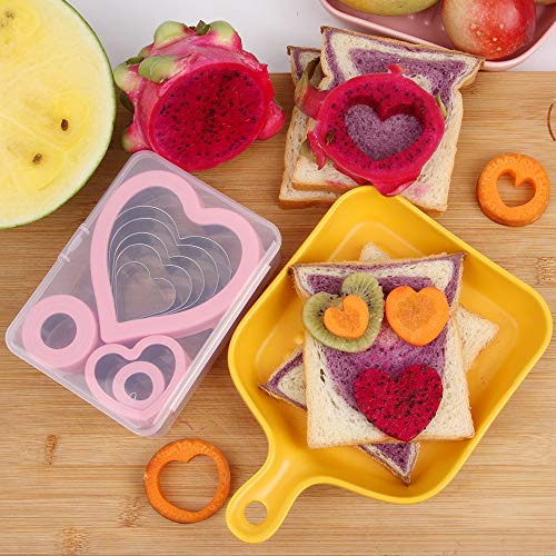 BakingWorld Heart Cookie Cutter Set,9 Piece Heart Shapes Stainless Steel Cookie Cutters Mold for Cakes Biscuits and Sandwiches,0.98"/1.45"/1.57"/1.96"/2.04"/2.32"/2.75"/3.18"/3.74" Assorted Sizes - Image 4