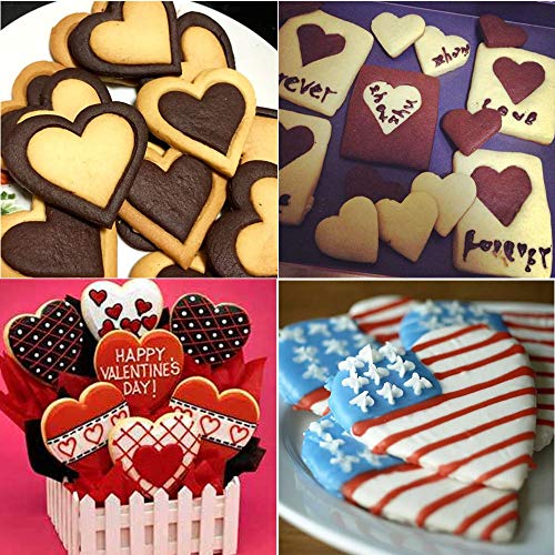 BakingWorld Heart Cookie Cutter Set,9 Piece Heart Shapes Stainless Steel Cookie Cutters Mold for Cakes Biscuits and Sandwiches,0.98"/1.45"/1.57"/1.96"/2.04"/2.32"/2.75"/3.18"/3.74" Assorted Sizes - Image 2