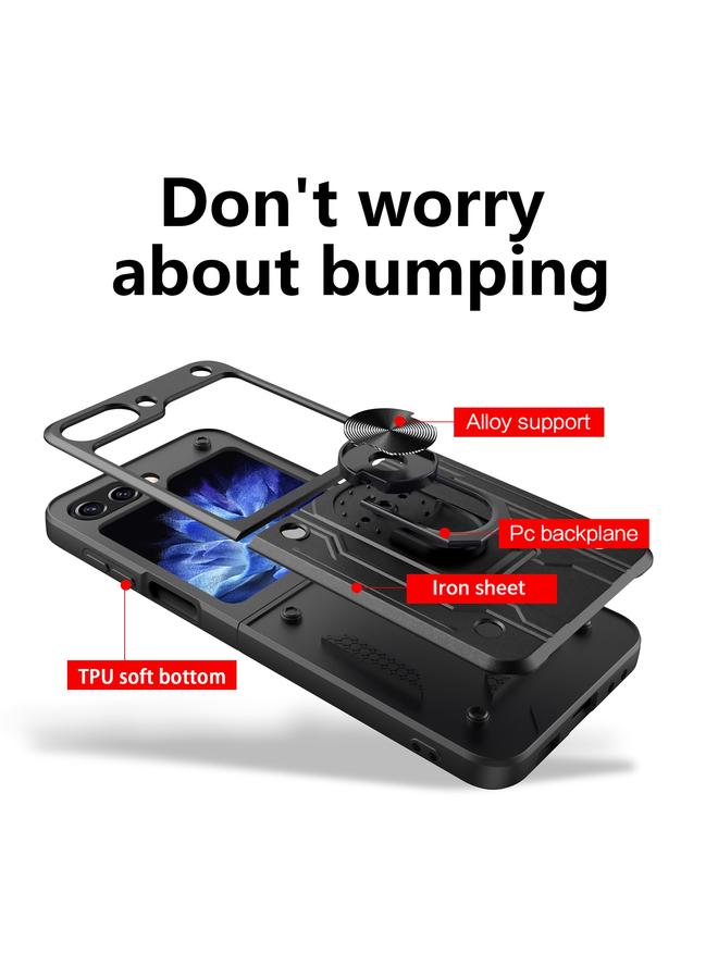 S-TOP Case For Samsung Galaxy Z Flip5 Magnetic Holder TPU+PC Phone Case - Image 3