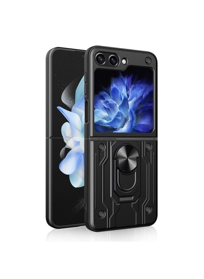 S-TOP Case For Samsung Galaxy Z Flip5 Magnetic Holder TPU+PC Phone Case - Image 1
