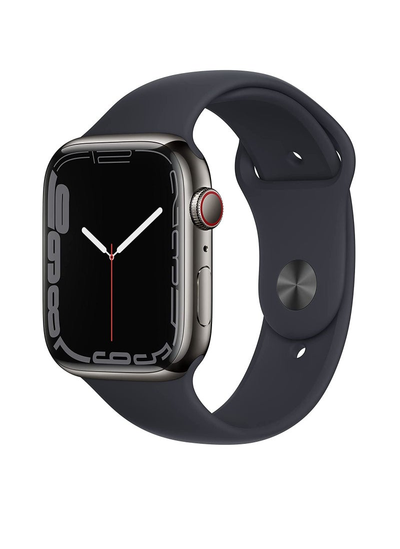 Generic - Apple Watch Band 45mm 44mm 42mm Soft Silicone Sport Band Replacement Wrist Strap Compatible for iWatch Apple Watch Series 7/SE/6/5/4/3/2/1 (45mm/44mm/42mm) - Image 1