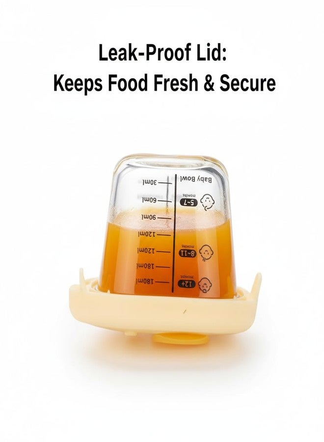 SUPVOX 2Pcs Food Storage Containers: 6 oz Food and Snack Storage Jars with Sealing Lids - Leakproof Squared Pourage Bowls Microwave & Freezer Safe - Image 4