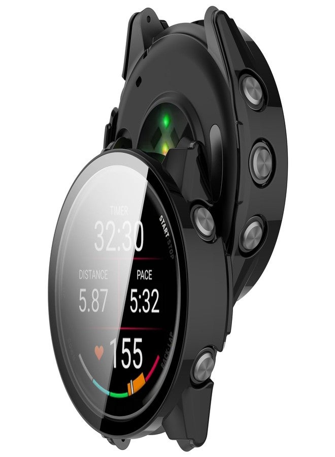 FanTEK Compatible with Garmin Forerunner 570 42mm Watch Case for Women Men, Scratch Resistant Shock Absorbing Protective Case, Black - Image 5