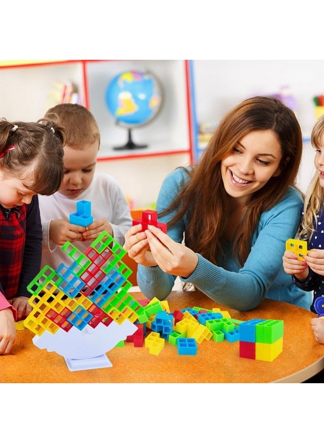Nohunt NOHUNT 32 Pcs Tetra Tower Balance Stacking Attack Block Game, Tetris Swing Terra Tower, Family Board Games for Kids & Adults, Team Building Parties Travel Toy  - Image 2