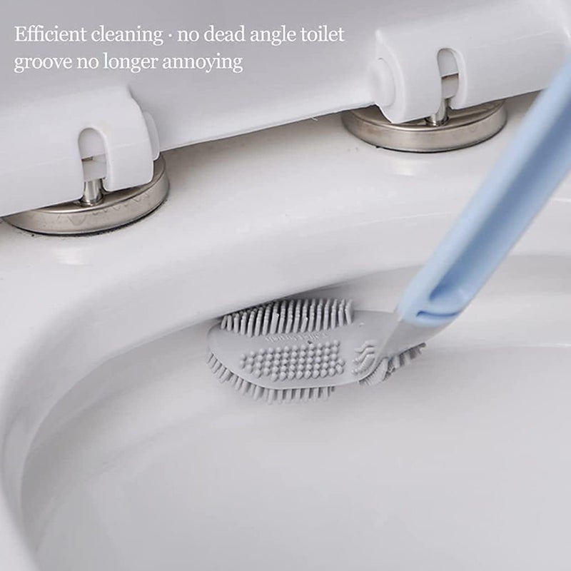 KESRINPLUS Silicone Toilet Cleaning Brush (Pack of 1) with Slim No-Slip Long Handle, 360° Deep Cleaning Golf Shape Design for Efficient Bathroom Cleaning - Durable & Hygienic - Image 2