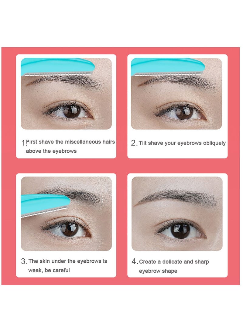 15 Pcs Eyebrow Razor Kit Ladies Razor For Facial And Body Hair Yellow Pink Blue