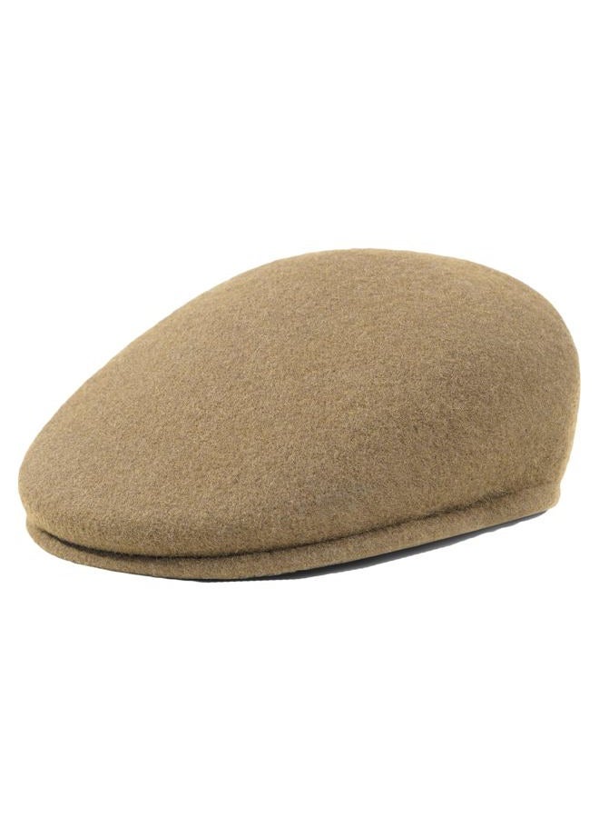 Gajaous Wool Blend Mens Newsboy Caps, Classic Flat Cap Ivy Cabbie Gatsby Hat Winter Beret Hat for Men Khaki - Image 2