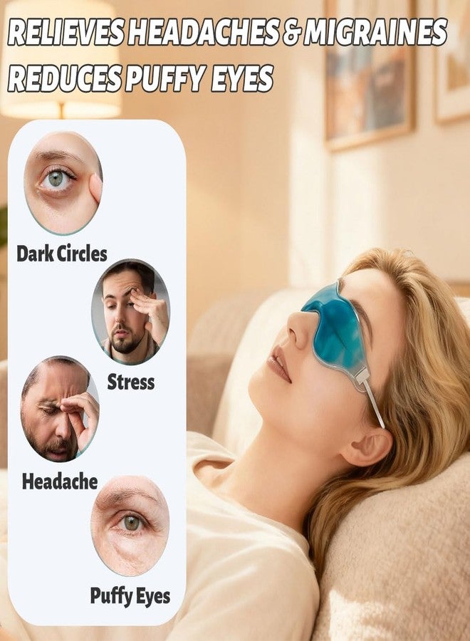 4 Pcs Ice Eye Packs, Cooling Eye Masks, Eyes Cold Compress for Hot Cold Therapy, Puffy Eyes, Dark Circles, Headaches, Migraines, Stress Relief (2 Blue+2 Green) - Image 5
