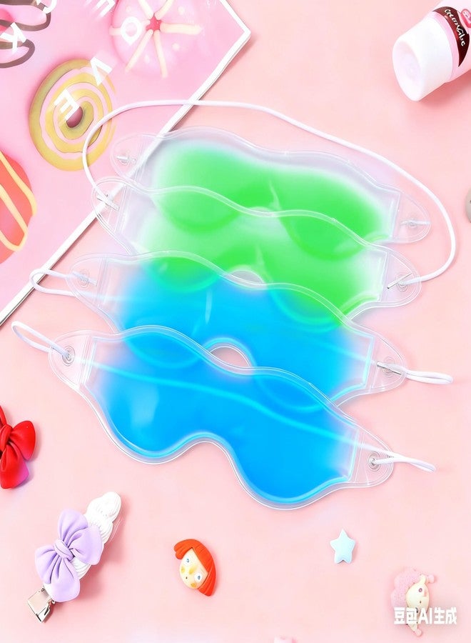 4 Pcs Ice Eye Packs, Cooling Eye Masks, Eyes Cold Compress for Hot Cold Therapy, Puffy Eyes, Dark Circles, Headaches, Migraines, Stress Relief (2 Blue+2 Green) - Image 2