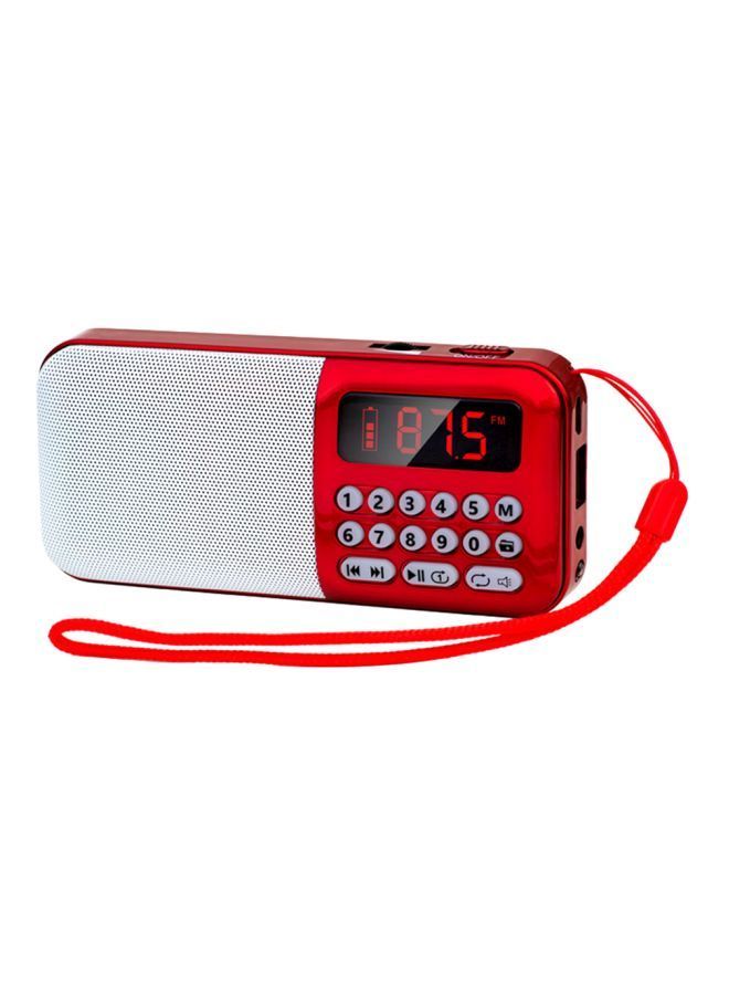NIBEMINENT Portable FM Radio Y508 Red  - Image 1