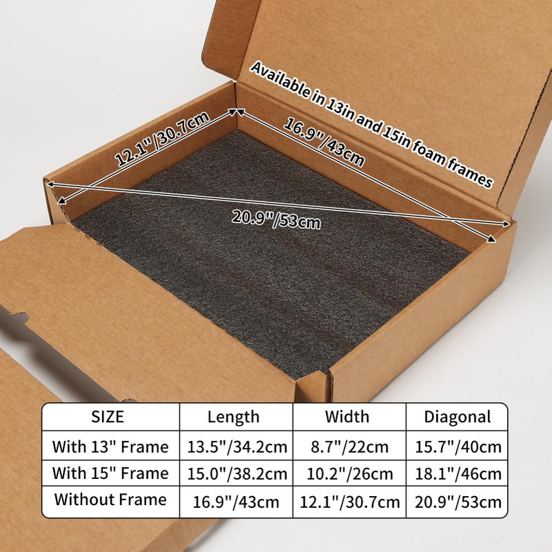 CRUGLA Laptop Shipping Box with Cushioned Foam, Up to 17 inch Corrugated Cardboard Mailer for Laptop Notebook Shipment,1 Pack - Image 4