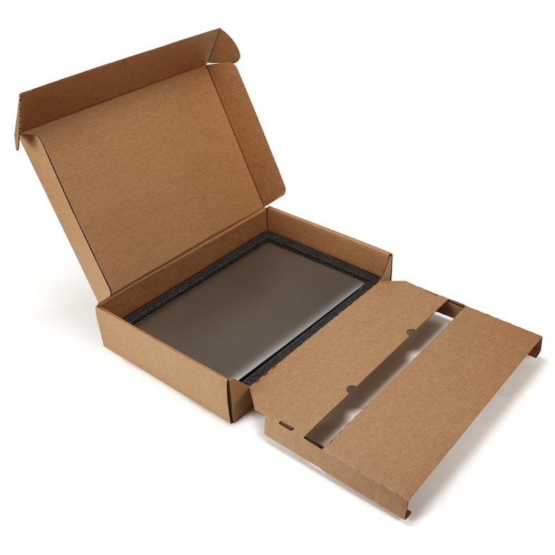 CRUGLA Laptop Shipping Box with Cushioned Foam, Up to 17 inch Corrugated Cardboard Mailer for Laptop Notebook Shipment,1 Pack - Image 2