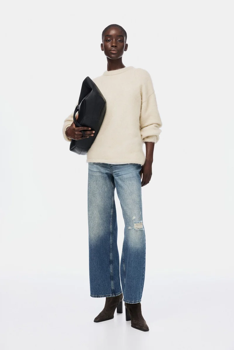 اتش اند ام كنزة فضفاضة من مزيج الموهير