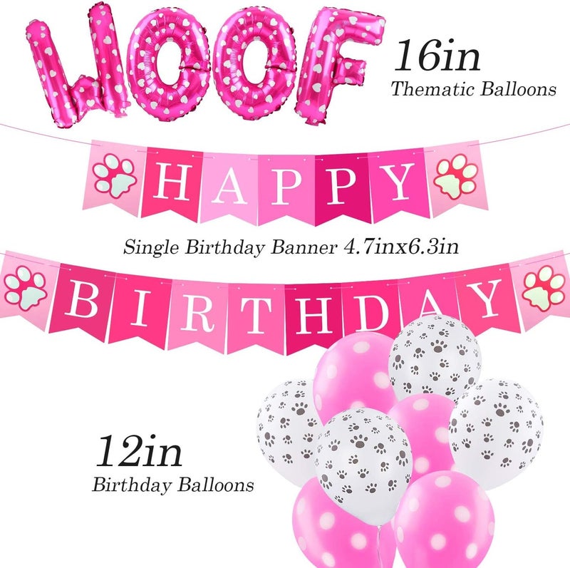 AROIC Dog Birthday Bandana Set, Pet Party Decorations Kit with 2 Bandanas, Fun Pet Birthday Party Decorations for Small Medium Dogs Pets, Cute Puppy Celebration Outfit with Hat, Bow Tie & Balloons - Image 4