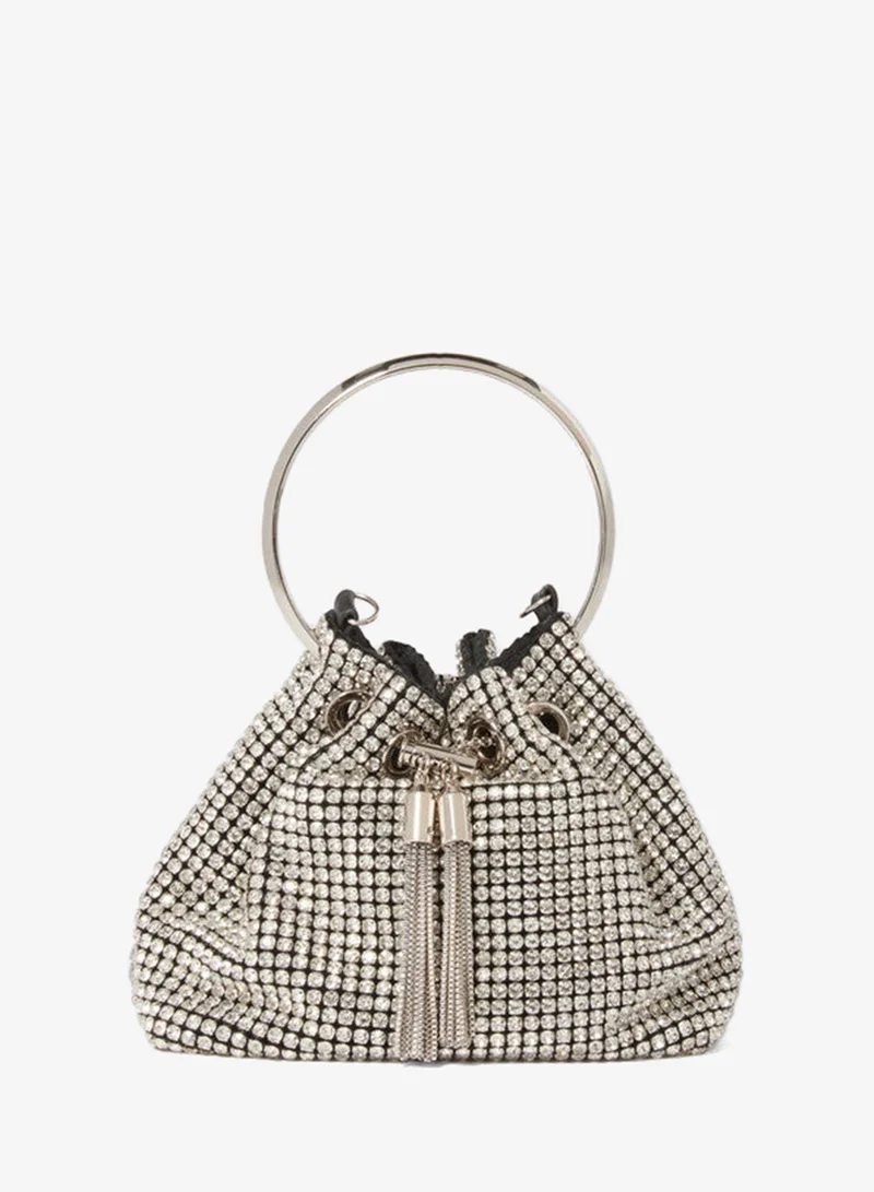 فورايفر نيو SKYLAH Embellished Hoop Handle Drawstring Bag