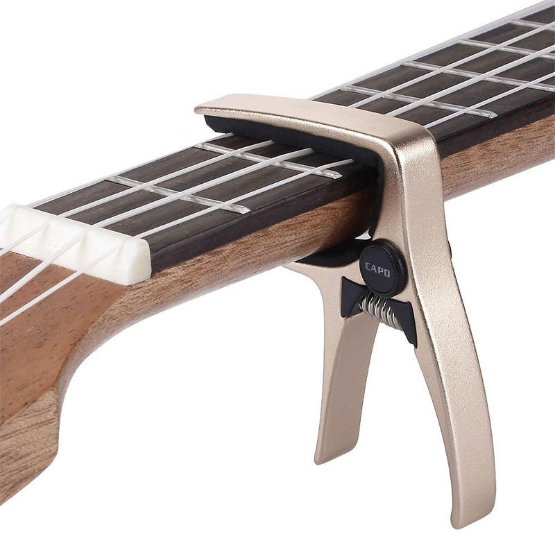 CAPO Mini Size Professional 4 String Guitar Capo, Ukulele Capo (GOLD) - Image 2