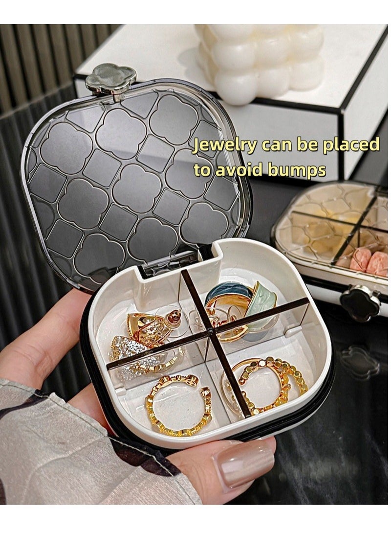 Portable Travel Pill Organizer，Jewelry separation and storage boxes，Waterproof Seal, Small Pill Box for Pocket Purse Daily Pill Case - Image 2