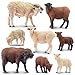 Toymany 8PCS Merino Sheep Figurines Realistic Farm Animal Sheep Toys Plastic Sheep Figures Birthday Christmas Toy Gift for Kids Toddlers - Image 3
