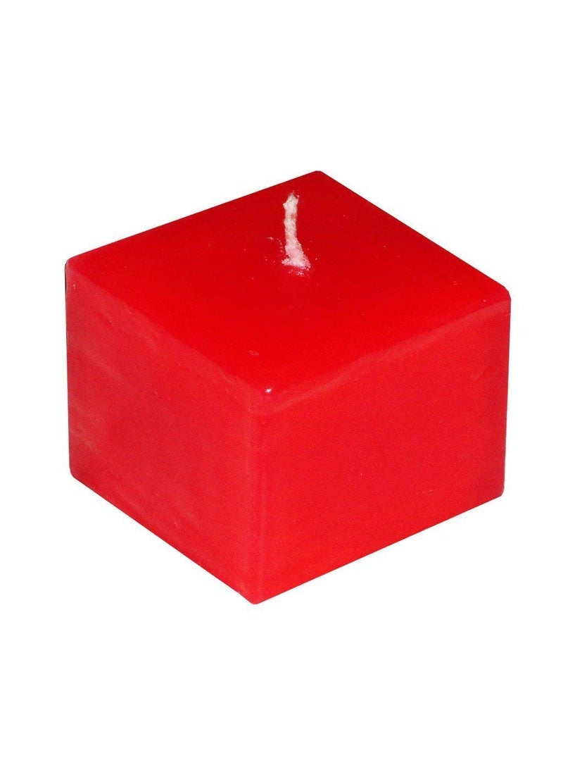 atorakushon Atorakushon® Paraffin Wax Red Squre Cube smokeless Scented Candles Pack of 5  - Image 1