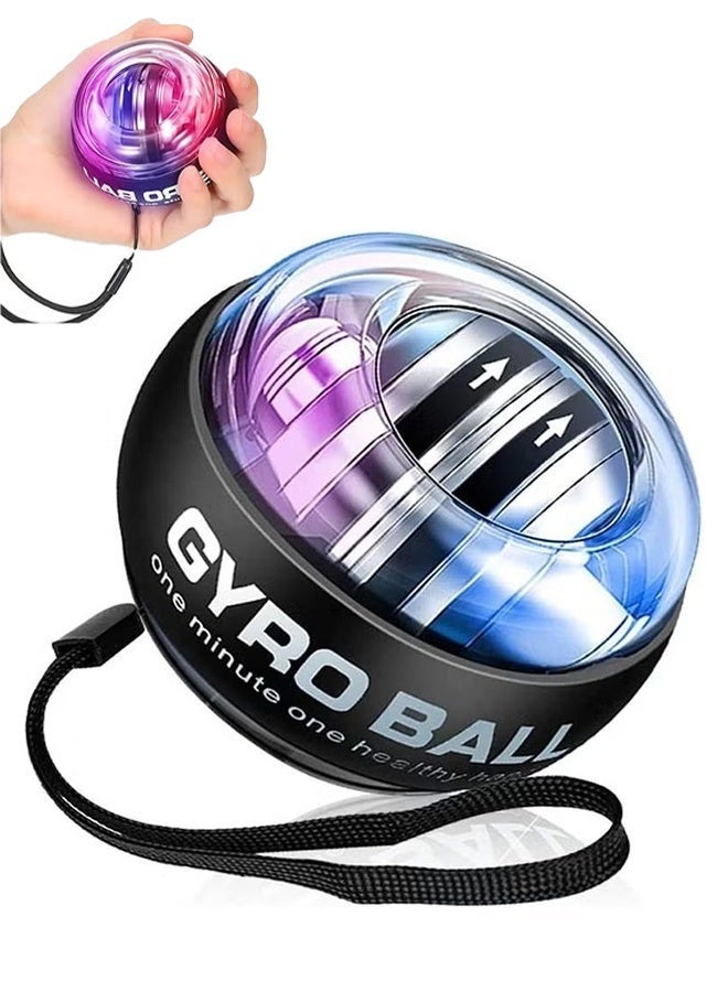 Wrist Power Gyroscopic Ball, Auto-Start Power Wrist Ball, Portable Forearm Trainer and Grip Strengthener for Strength, Recovery and Stress Relief, Strengthen Arms, Fingers, Wrist Bones and Muscles Development - Image 1