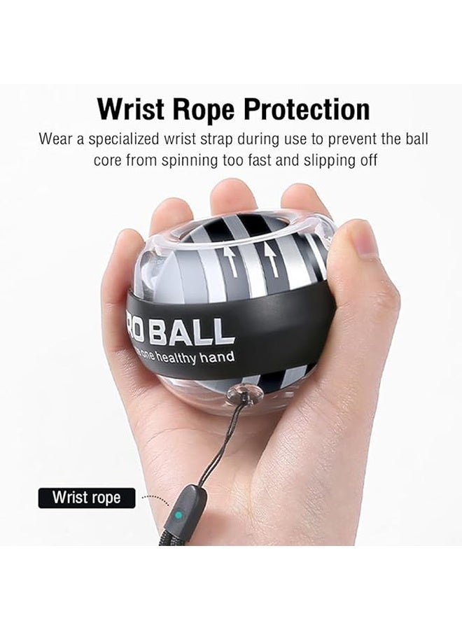 Wrist Power Gyroscopic Ball, Auto-Start Power Wrist Ball, Portable Forearm Trainer and Grip Strengthener for Strength, Recovery and Stress Relief, Strengthen Arms, Fingers, Wrist Bones and Muscles Development - Image 4