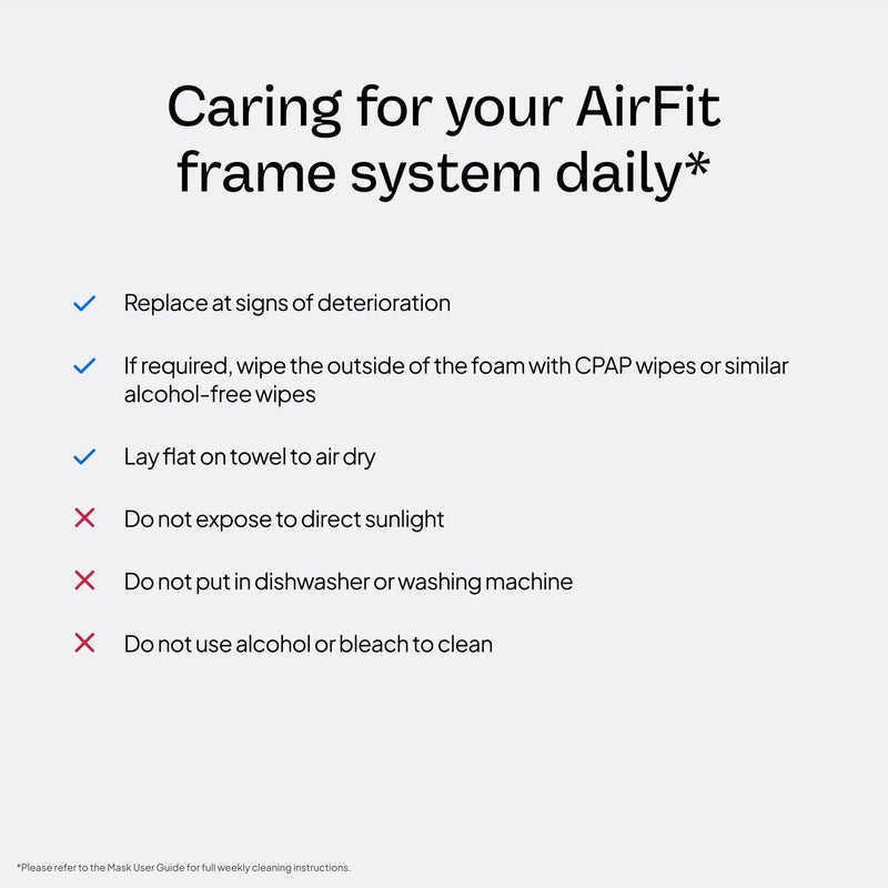 Resmed نظام إطار قياسي ResMed AirFit F30i - لقناع CPAP كامل الوجه - ملحقات CPAP بديلة - بدون حزام رأس - صغير - Image 5