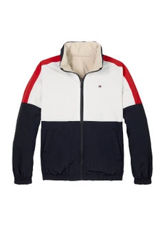 TOMMY HILFIGER Boys' Reversible Colour-Blocked Jacket - Polyamide, Beige  - Image 1