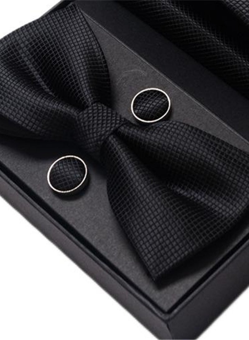 5 pcs high-end tie for men business professional formal tie bow tie cufflinks square scarf fashion accessories gift box  - Image 3