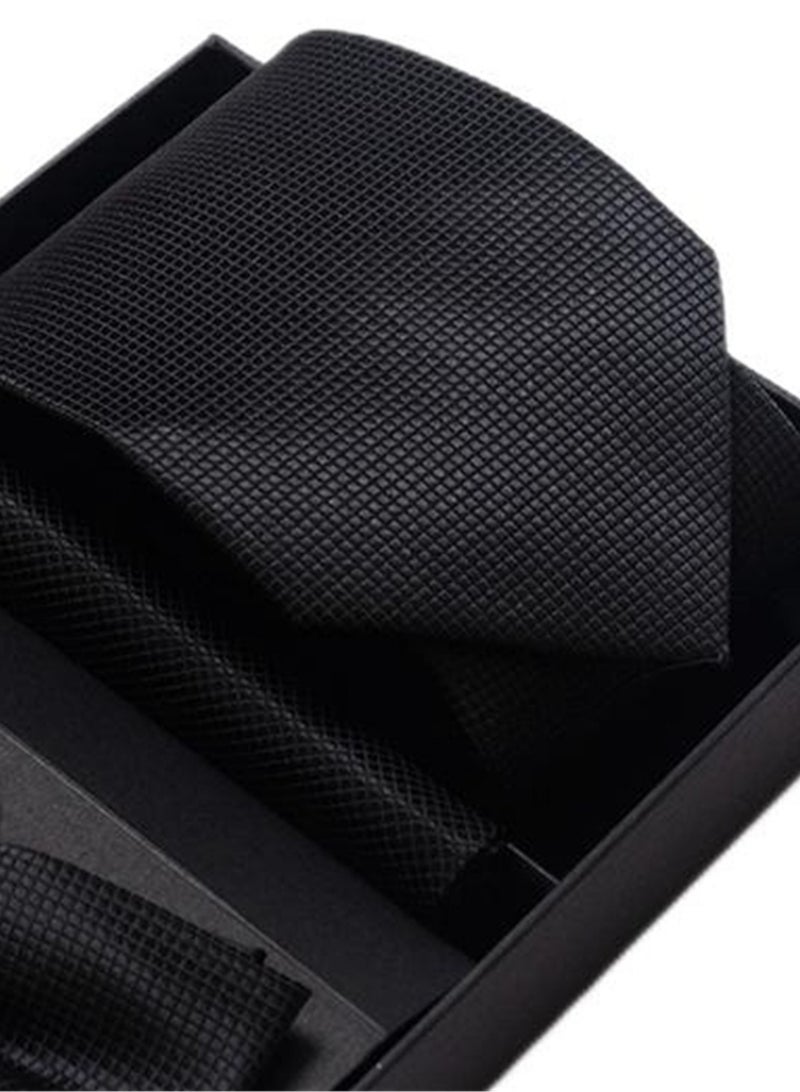 5 pcs high-end tie for men business professional formal tie bow tie cufflinks square scarf fashion accessories gift box  - Image 4