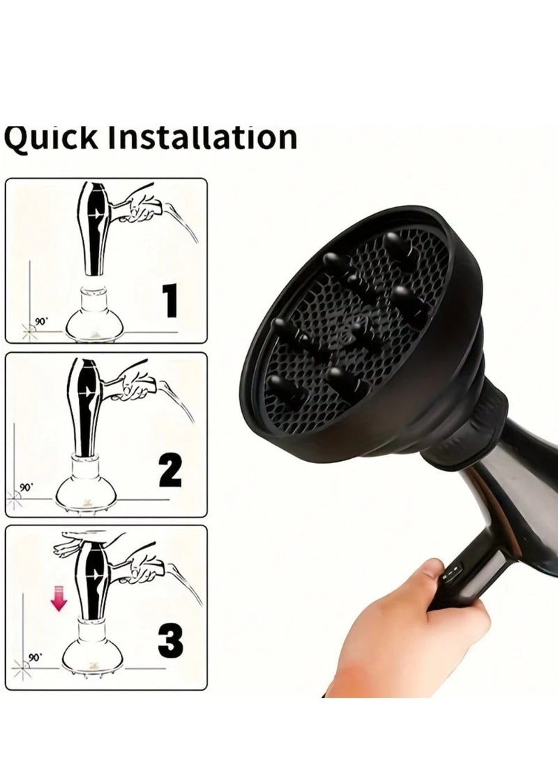 Shein Silicone Hair Diffuser with Steam – Heat Resistant Tool for Defining Wavy & Curly Hair ( Color May Vary ) - Image 2