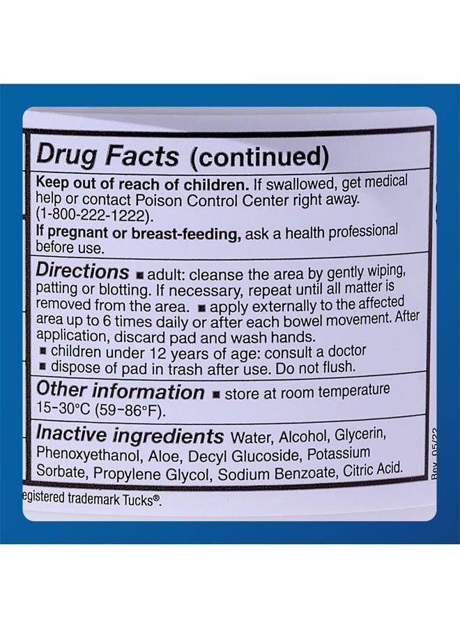 MAJOR Medi-Pads - Hemorrhoidal Hygienic Cleansing Witch Hazel Pads - Cooling Relief with Aloe - 100 Count Jar (1 Pack) - Image 5