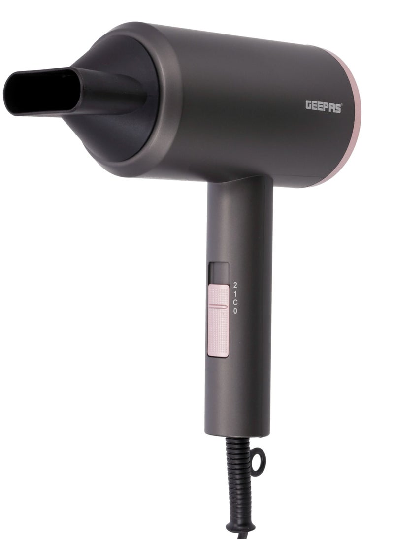 GEEPAS - Hair Dryer 1800W Cool Shot Function Dryer Portable Elegant Hair Dryer for Frizz Free Styling Durable and Lightweight - Image 1