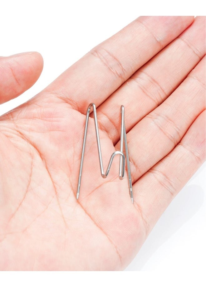 Generic - Fabric Panel Wall Wire Hooks，100pcs Stainless Steel Cubicle Hooks Wall Clips Picture Hangers - For Home and Office Decor - Image 1