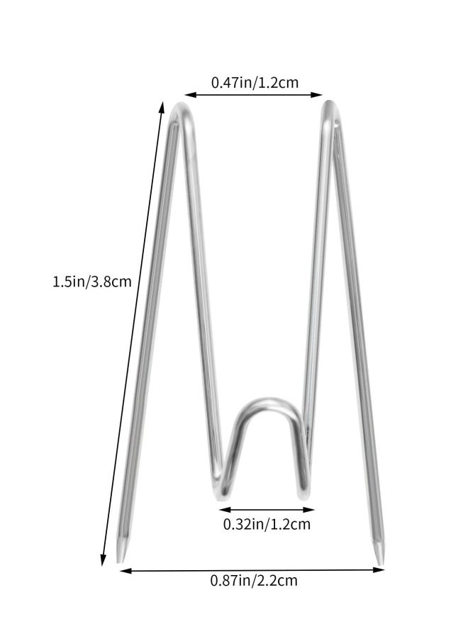 Generic - Fabric Panel Wall Wire Hooks，100pcs Stainless Steel Cubicle Hooks Wall Clips Picture Hangers - For Home and Office Decor - Image 1
