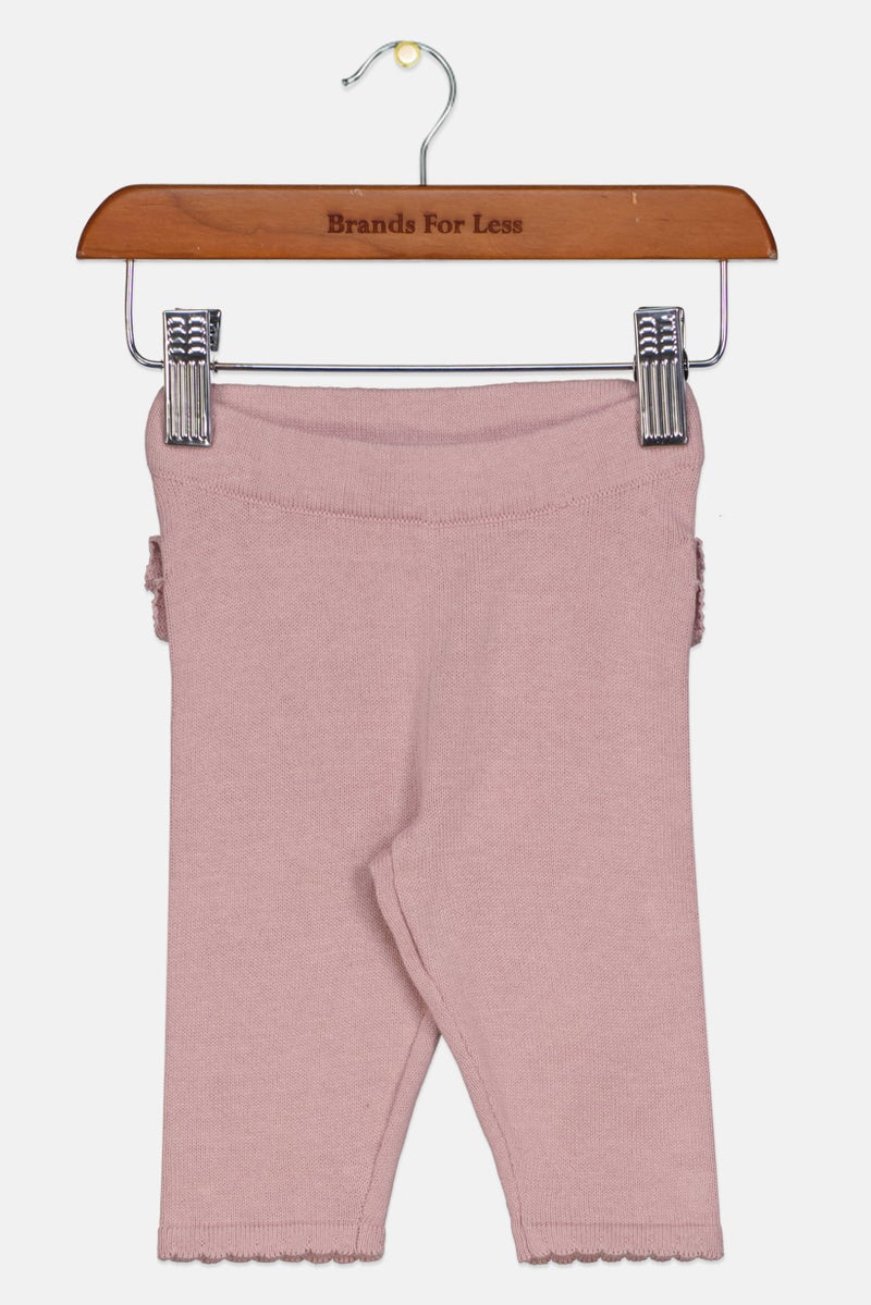 NAME IT Toddelrs Girl Knitted Leggings, Mauve - Image 1