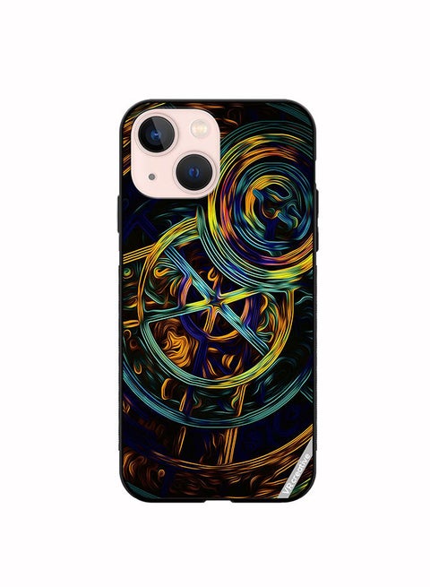 Protective Case Cover For Apple iPhone 13 Abstract Design Multicolour