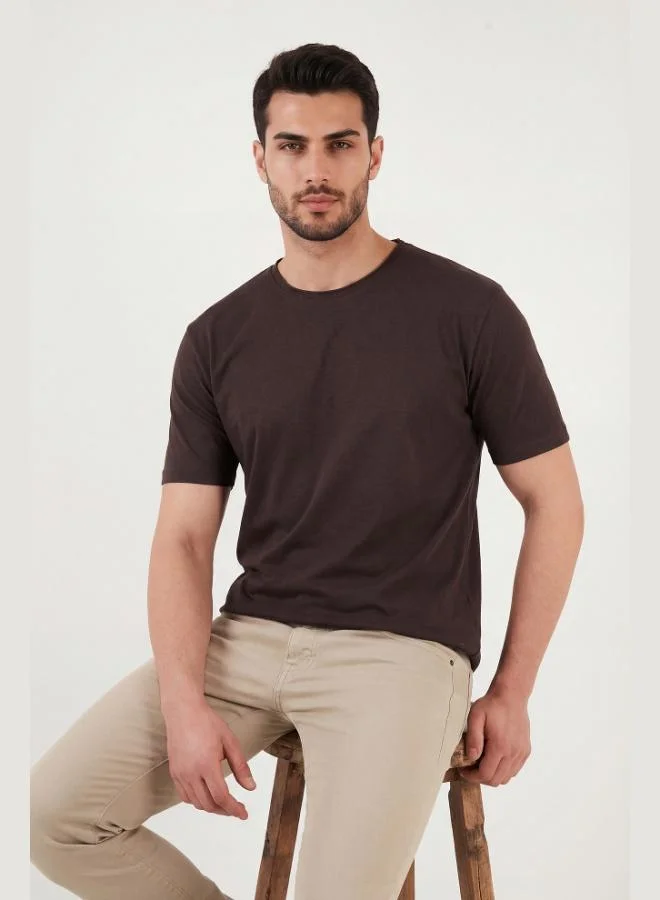 Buratti  Buratti Cotton Regular Fit Crew Neck T-Shirt Men's T-SHIRT 5904074 for Men | Best Price UAE