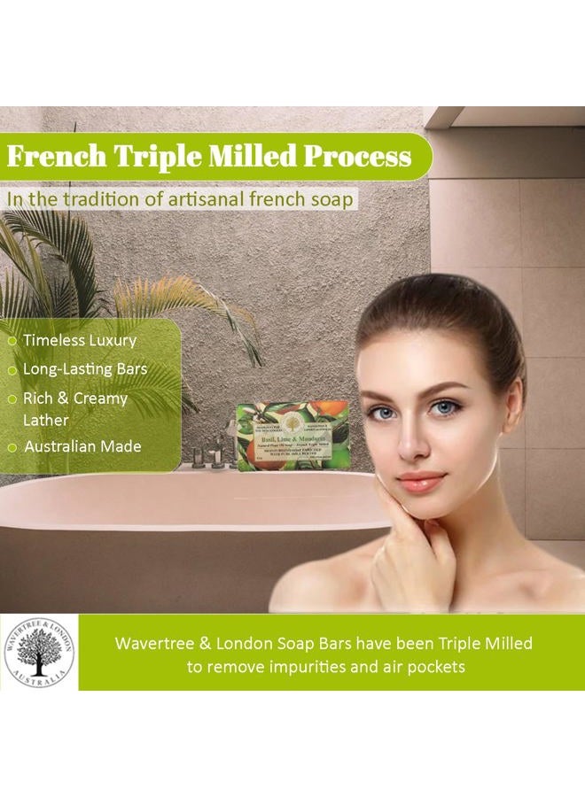 Hygger Basil, Lime & Mandarin Scented Natural Soap (8 Bars), 7oz Moisturizing French Triple Milled Soap Bars enriched with shea butter - Pure Plant Oil Bath & Body Soap for All Skin Types - Image 3