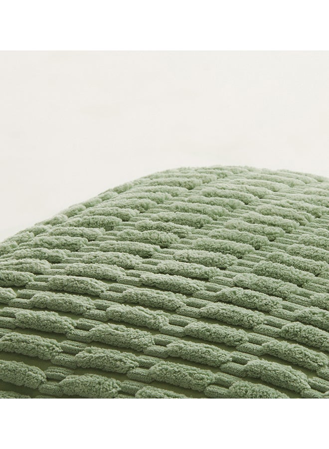 Fancy Homi مجموعة من 2 أغطية وسائد زخرفية محايدة للكنبة، السرير والأريكة، ناعمة ورقيقة بنمط قطن مضلع، تصميم جمالي وحديث - 45x45 سم - أخضر مريمي - Image 5