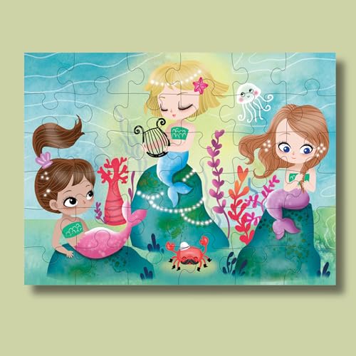 Mudpuppy Mermaids – 36 Piece Puzzle to Go Featuring Vibrant Underwater Scene Perfect Travel Activity for Children Ages 3 and Up - Image 5