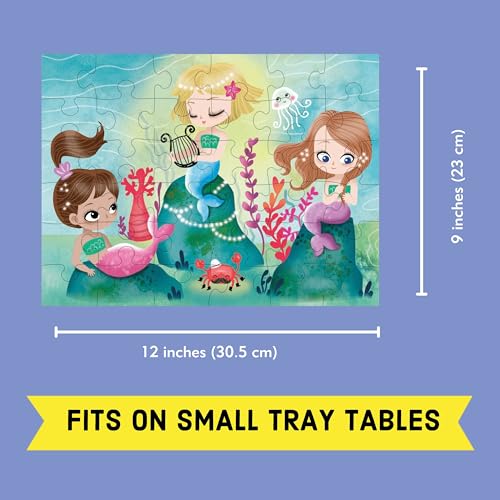 Mudpuppy Mermaids – 36 Piece Puzzle to Go Featuring Vibrant Underwater Scene Perfect Travel Activity for Children Ages 3 and Up - Image 2