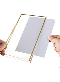 Generic Acrylic Gold Sign Holder, 5x7 Wedding Table Numbers Picture Frames, Double Sided Menu Holders Picture Frames for Restaurants, Home, Photo Frames, Store  - Image 4