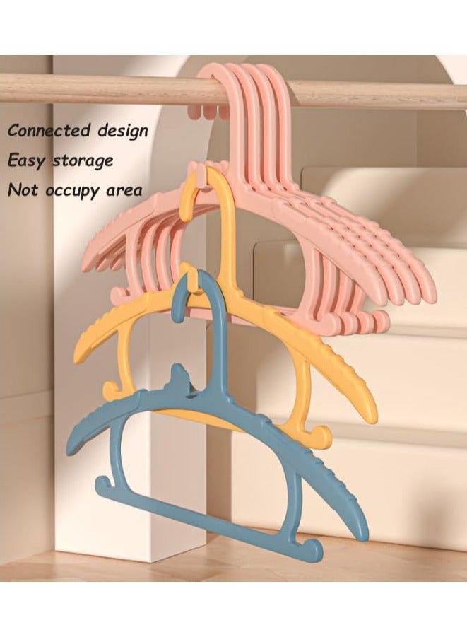 Baby Clothes Hangers,Toddlers Kids Clothes Hangers Velvet Kids Toddlers Coat Hangers with Ultra Thin & Durable Plastic Non-Slip Design (Blue) - Image 5